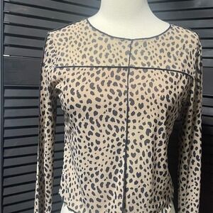 Leopard Print Long Sleeve Top